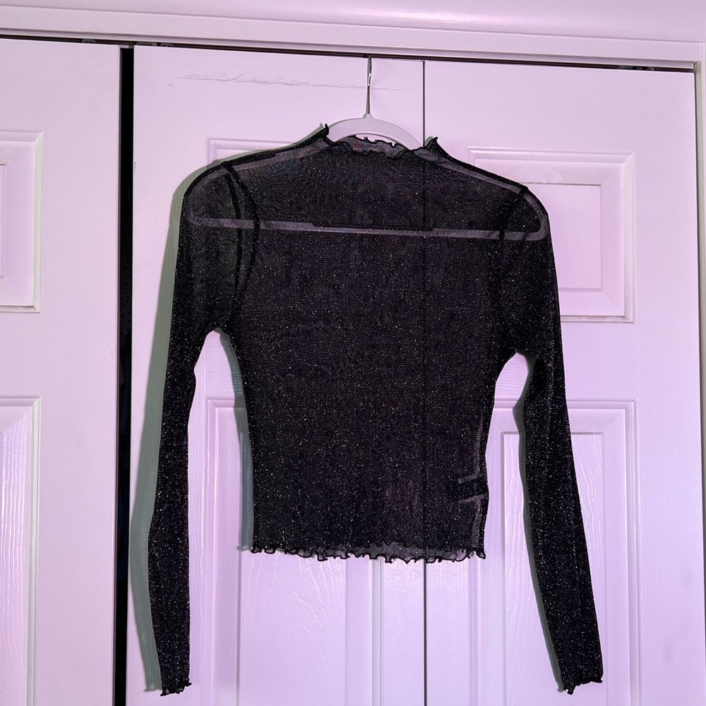 Sheer black top